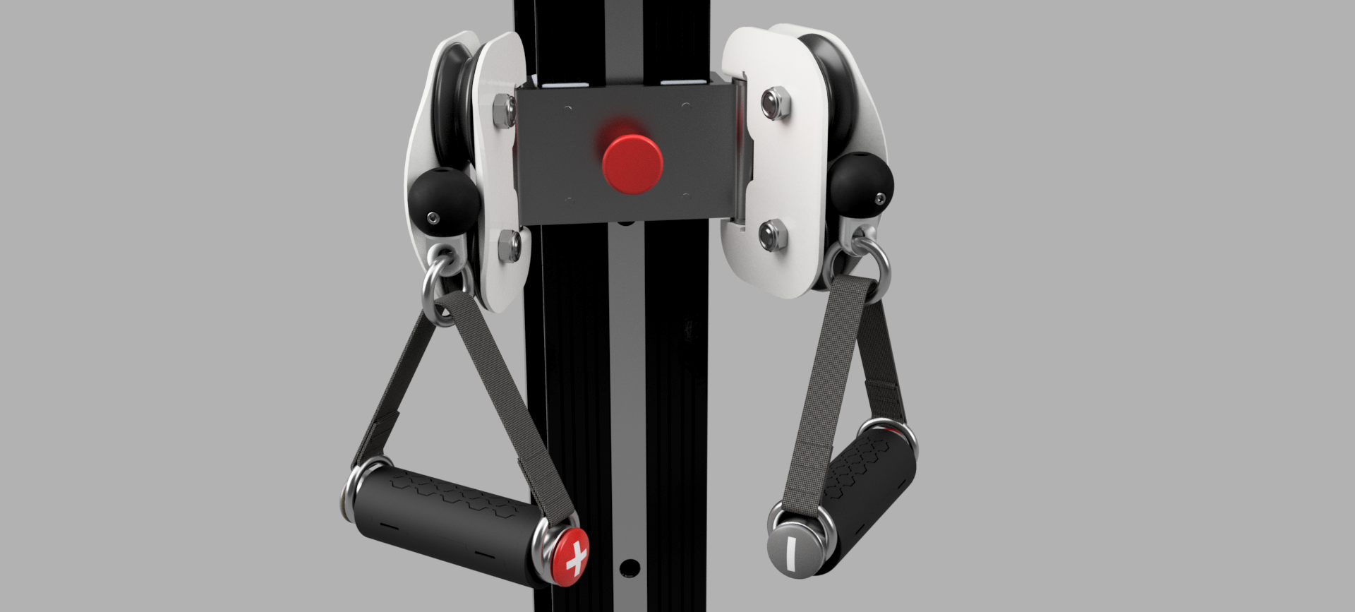 Close-up rendering of the Flexline handle carriage